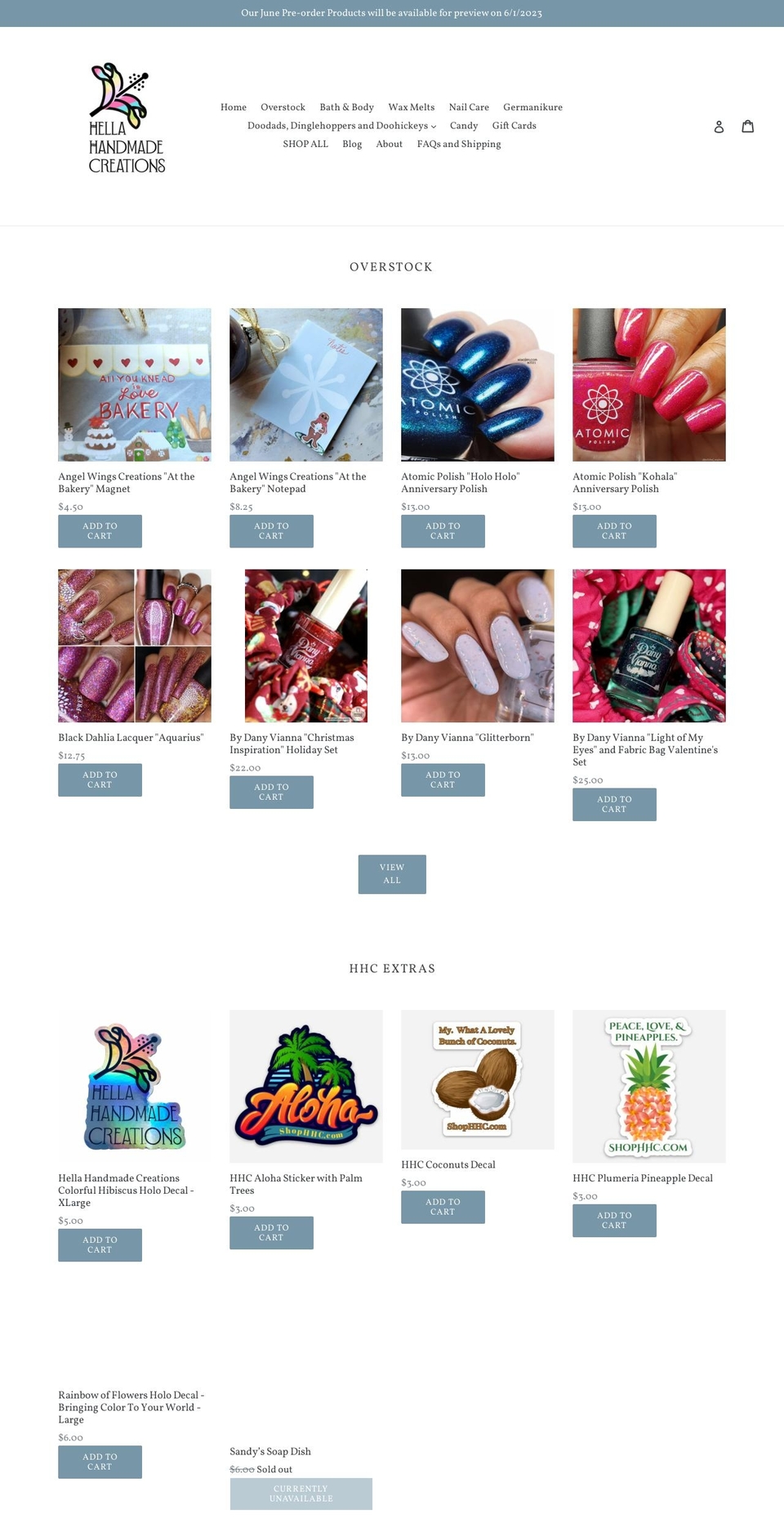 shop-hhc.com — Shopify storefront screenshot