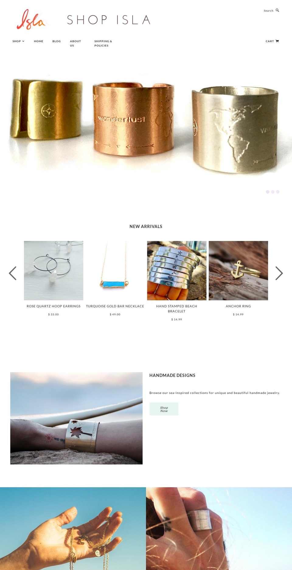 shop-isla.com shopify website screenshot
