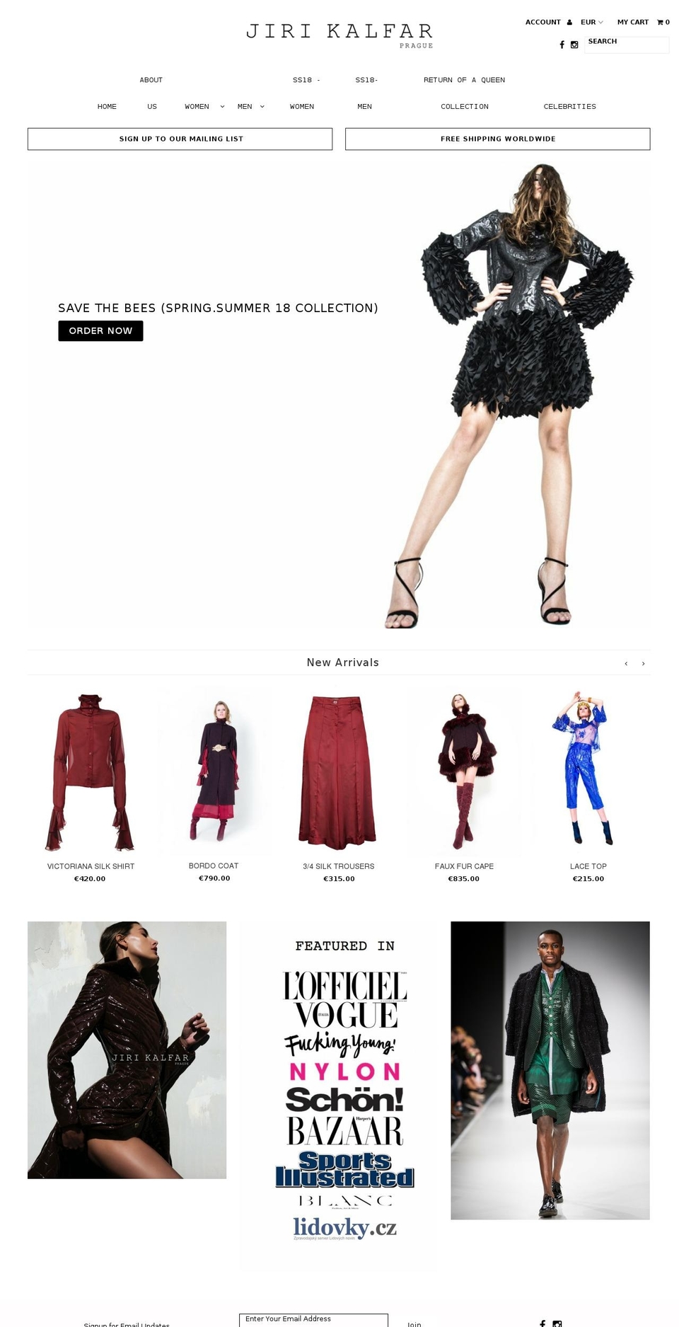 shop-jirikalfar.com shopify website screenshot