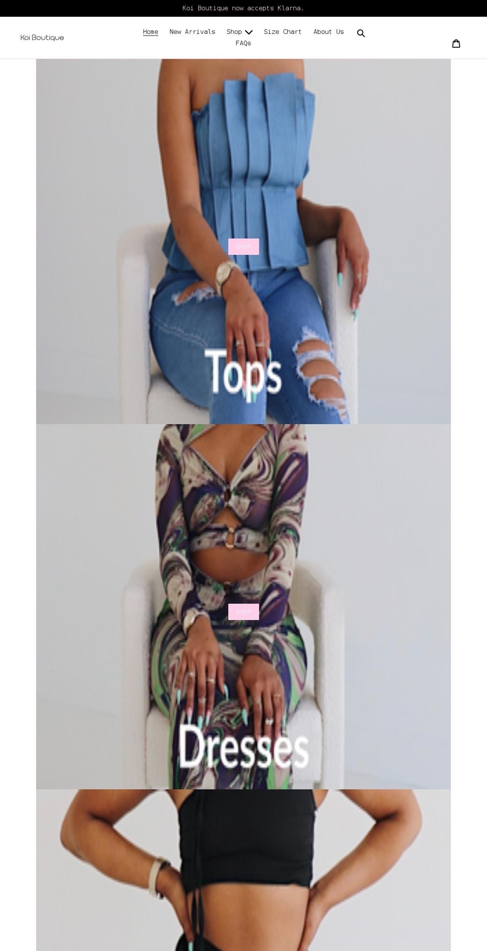 shop-koi.com shopify website screenshot