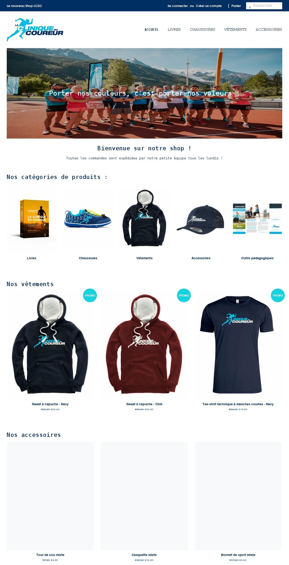 shop-lacliniqueducoureur.com shopify website screenshot