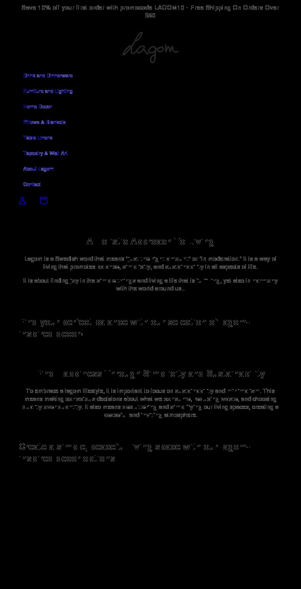 shop-lagom.com shopify website screenshot