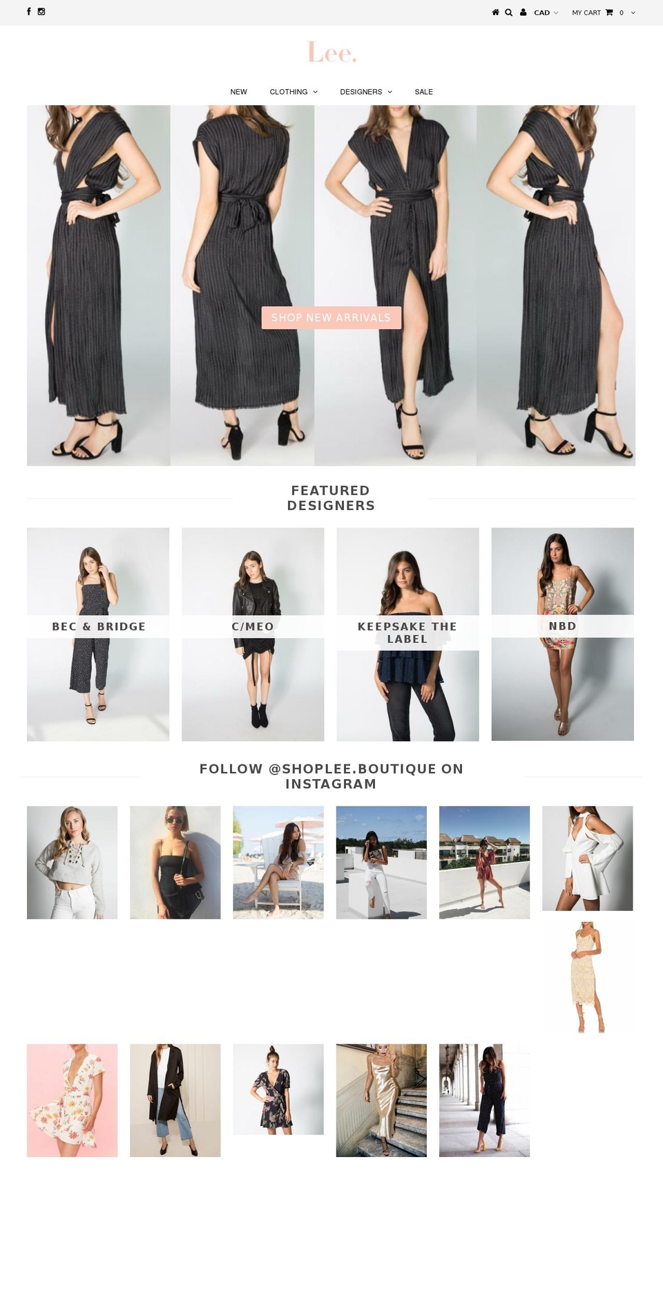 shop-lee.com shopify website screenshot