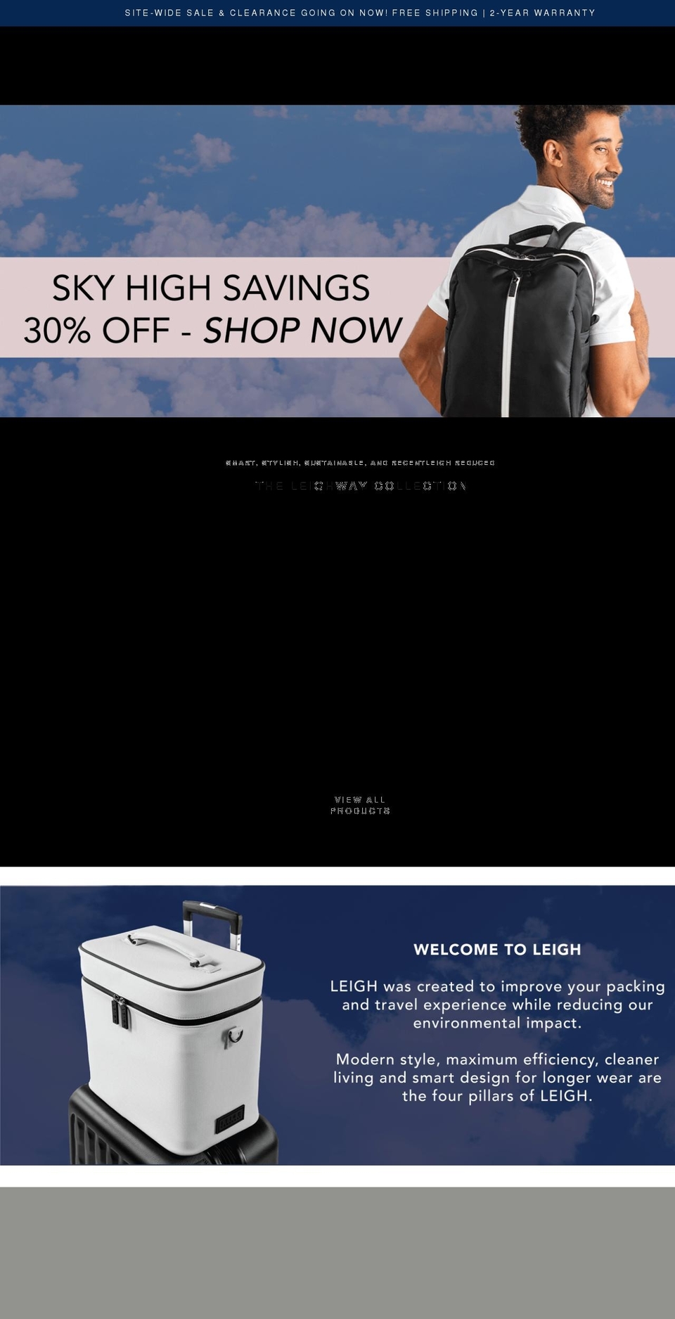 shop-leigh.com shopify website screenshot