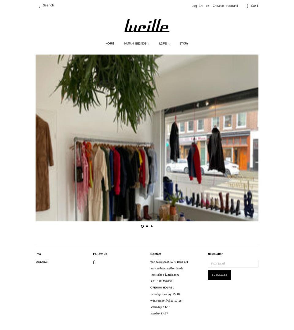 shop-lucille.com shopify website screenshot