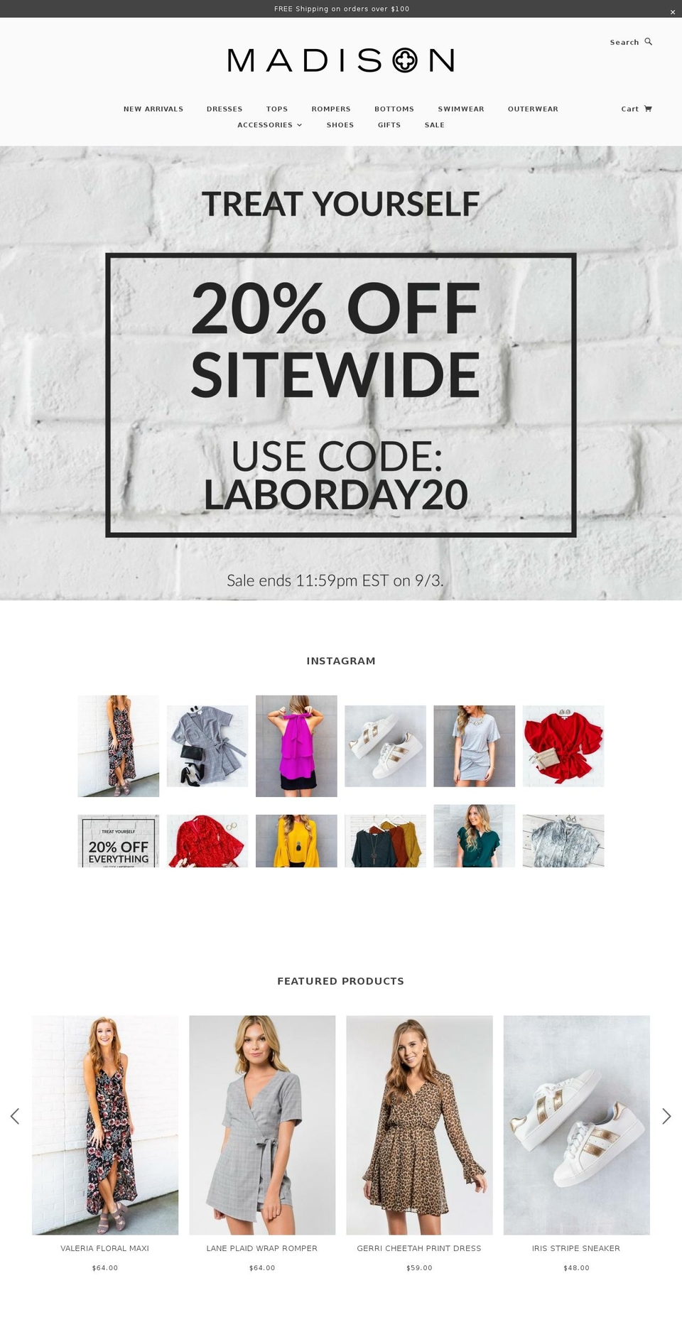 shop-madison.com — Shopify storefront screenshot