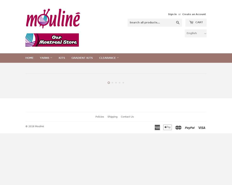 shop-moulineyarns.com shopify website screenshot