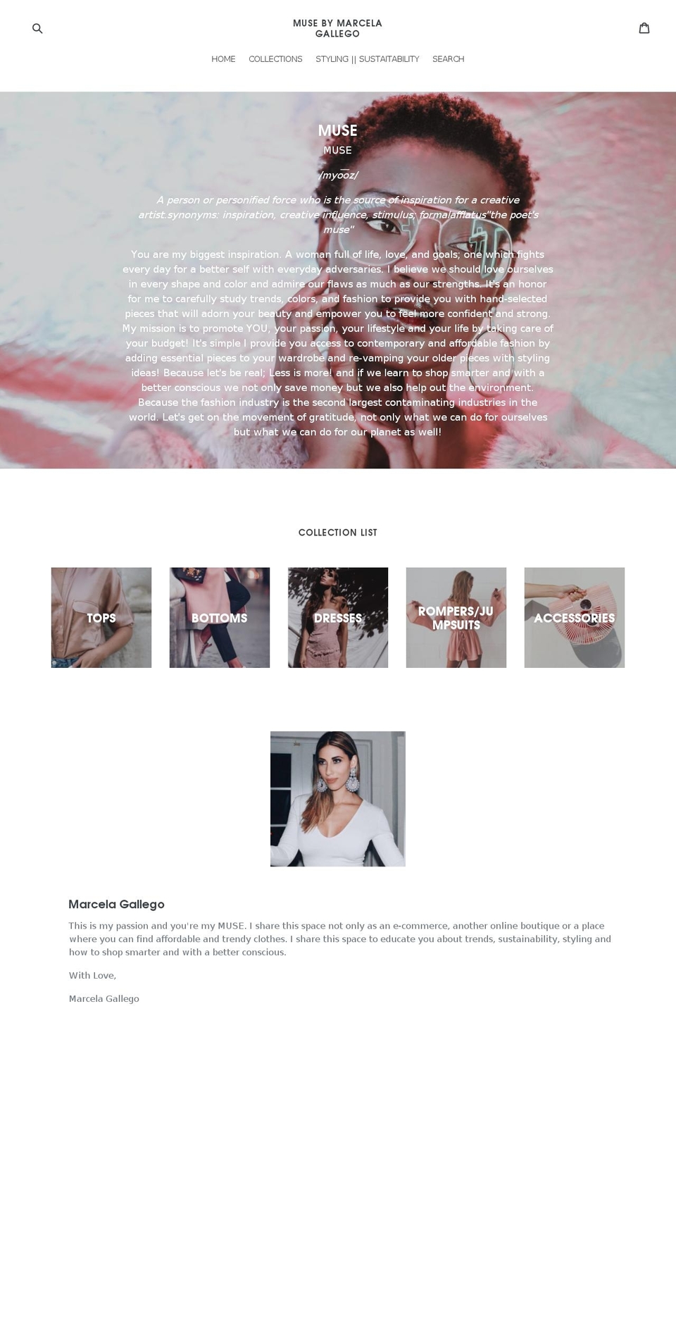 shop-muse.com — Shopify storefront screenshot