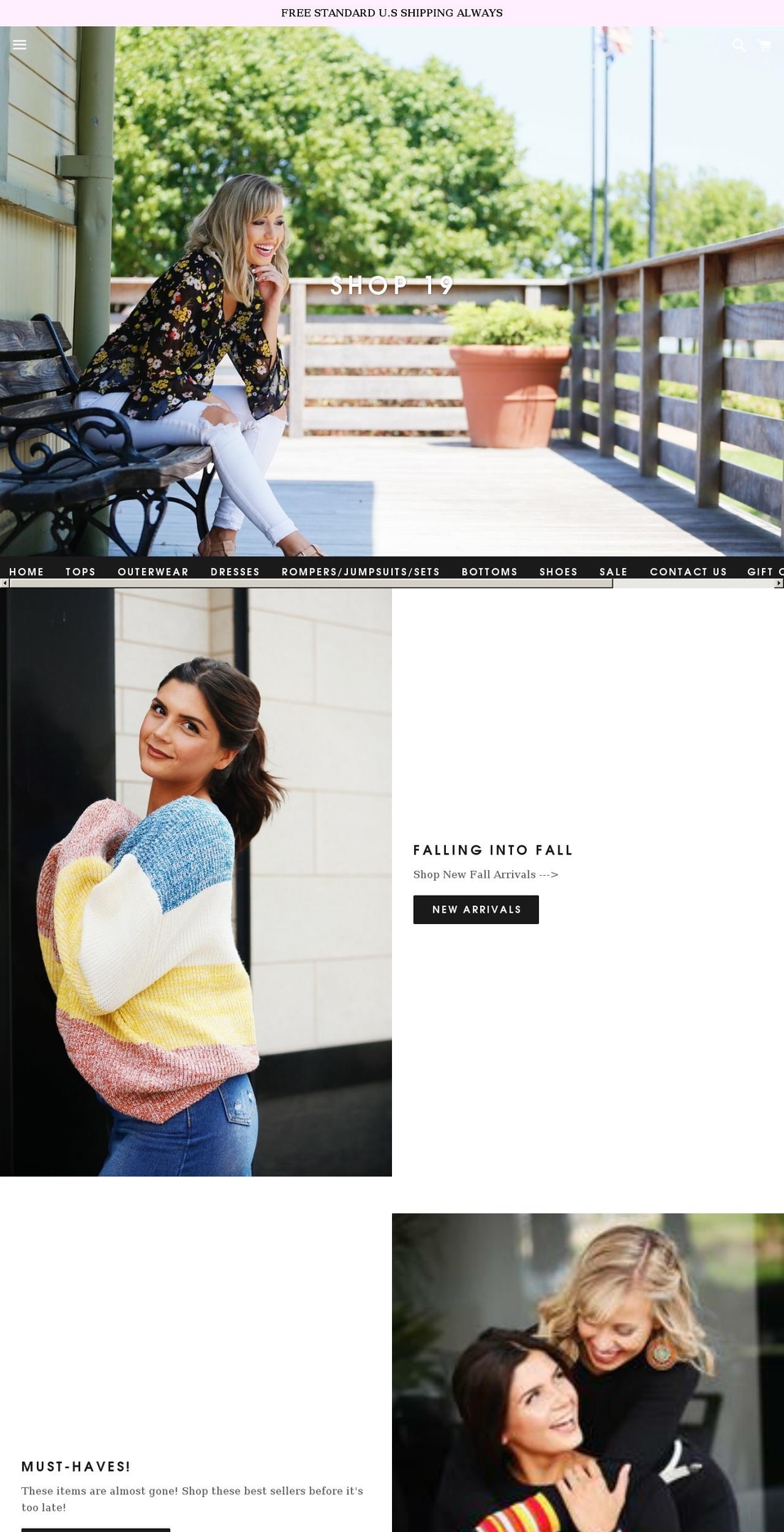 shop-nineteen.com — Shopify storefront screenshot