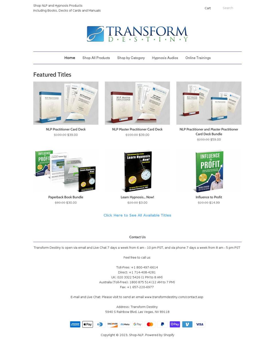 shop-nlp.com shopify website screenshot