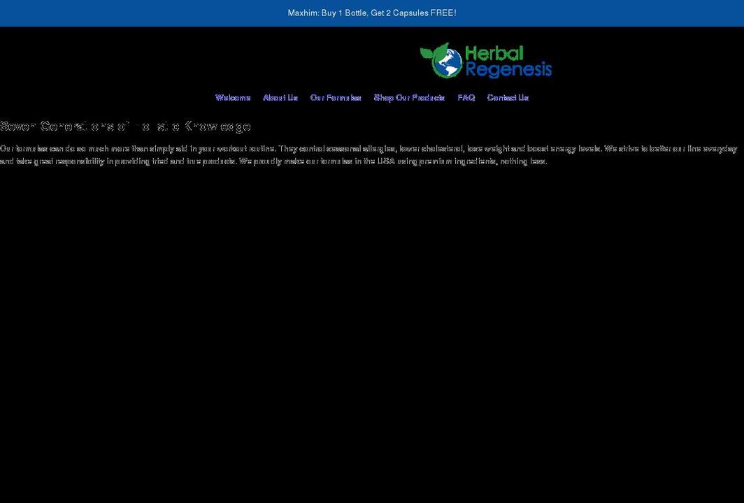 shop-our-herbal-regenesis-products.myshopify.com shopify website screenshot