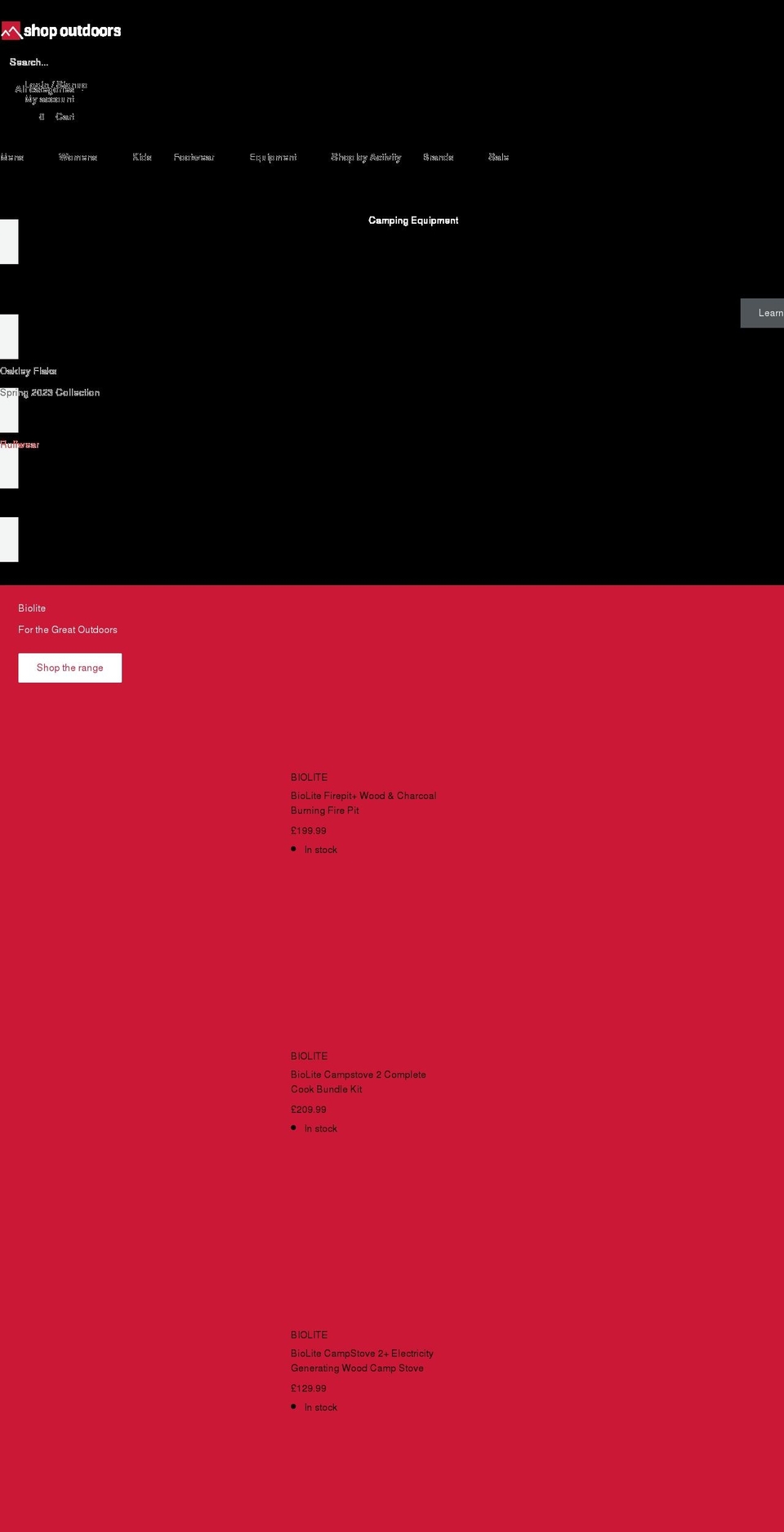 shop-outdoors.co.uk shopify website screenshot