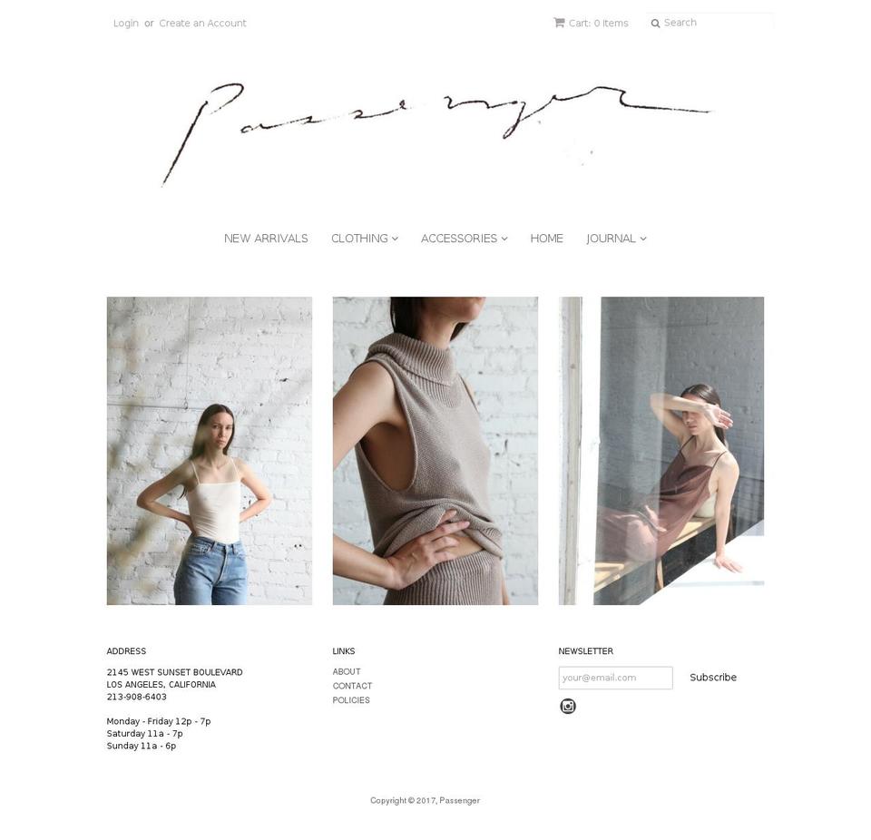 shop-passenger.com shopify website screenshot