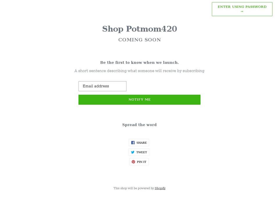 shop-potmom420.myshopify.com shopify website screenshot