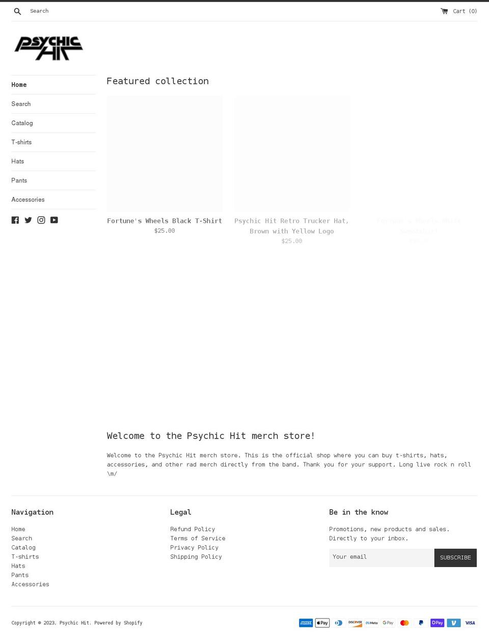 shop-psychic-hit.com shopify website screenshot