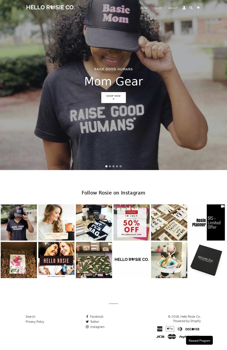 shop-rosie-co.myshopify.com shopify website screenshot