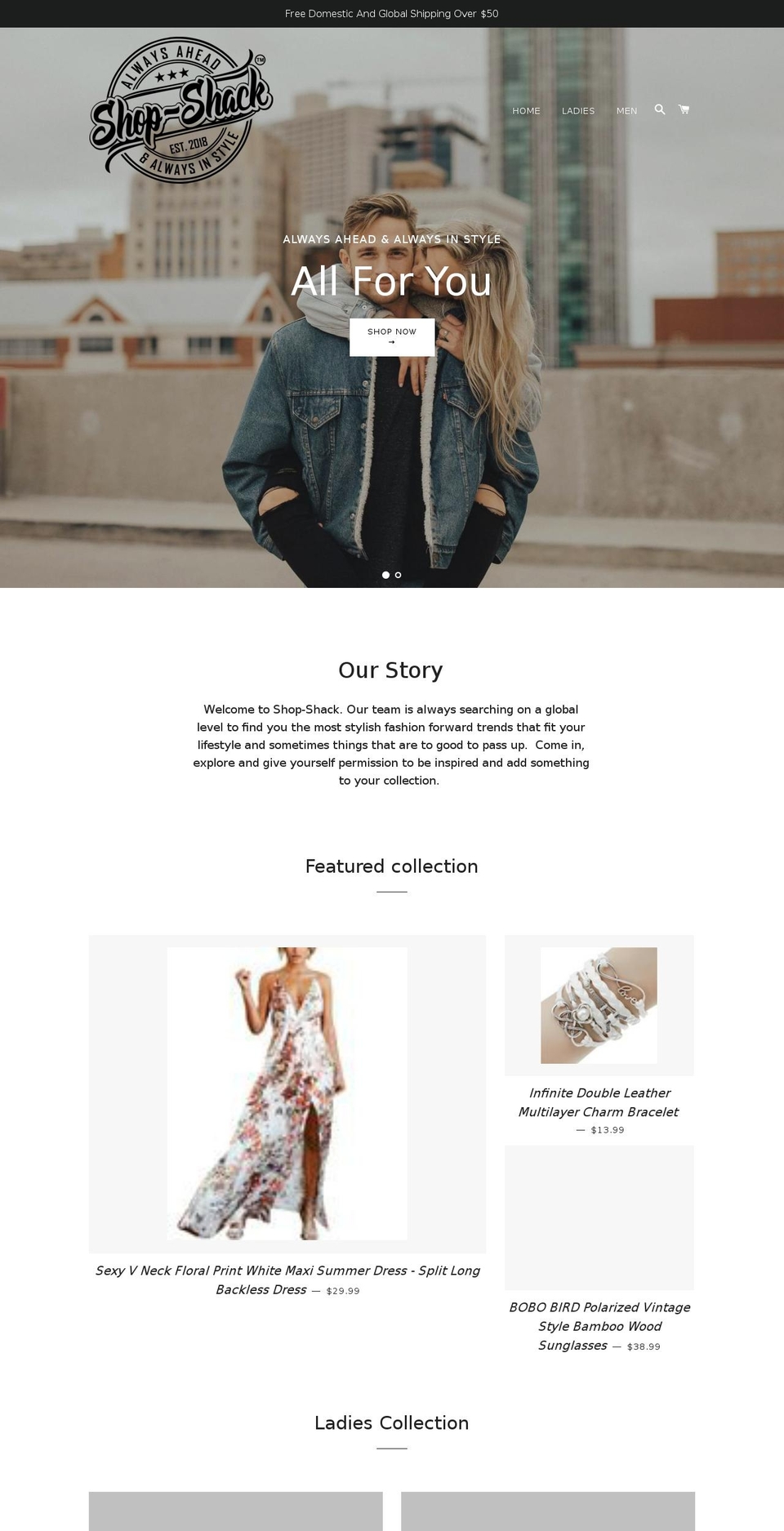 shop-shack.com — Shopify storefront screenshot