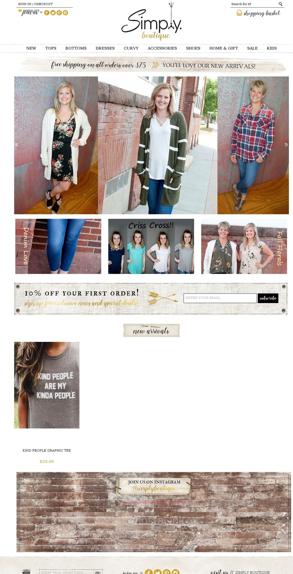 shop-simplyboutique.com — Shopify storefront screenshot