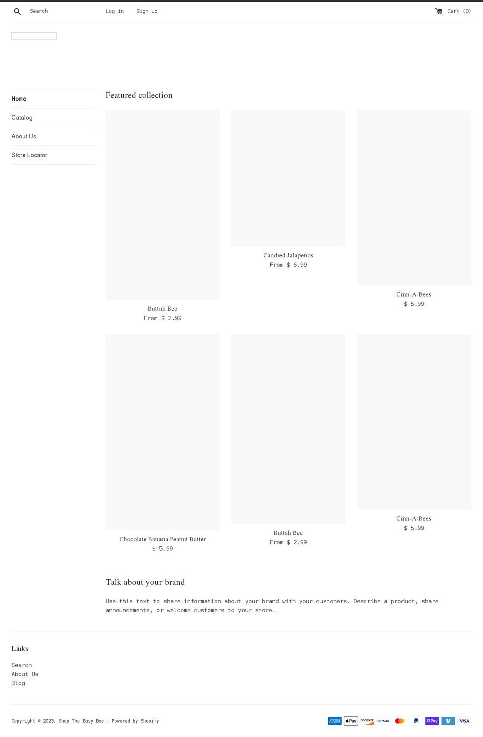 shop-the-busy-bee.myshopify.com shopify website screenshot