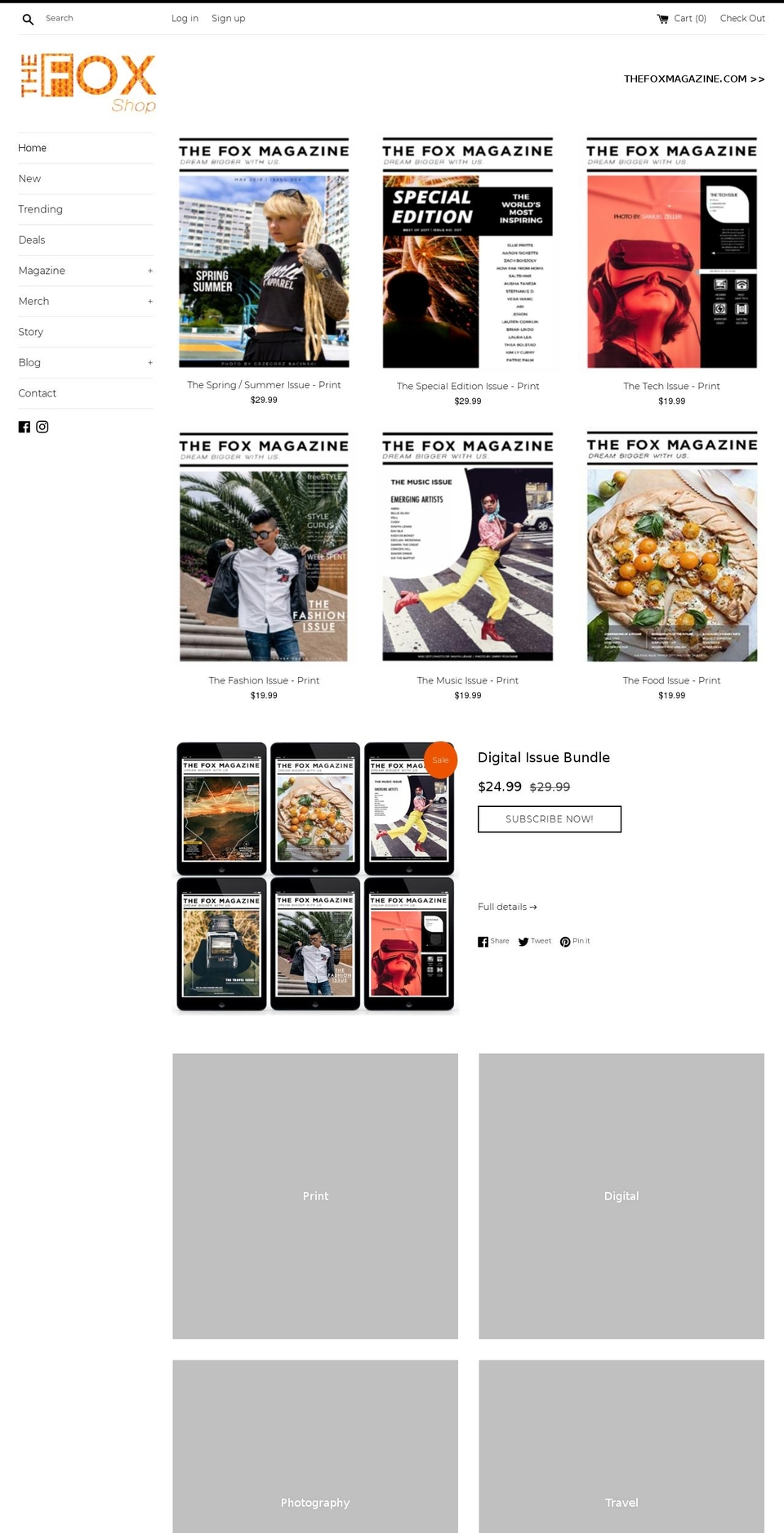 shop-the-fox.myshopify.com shopify website screenshot