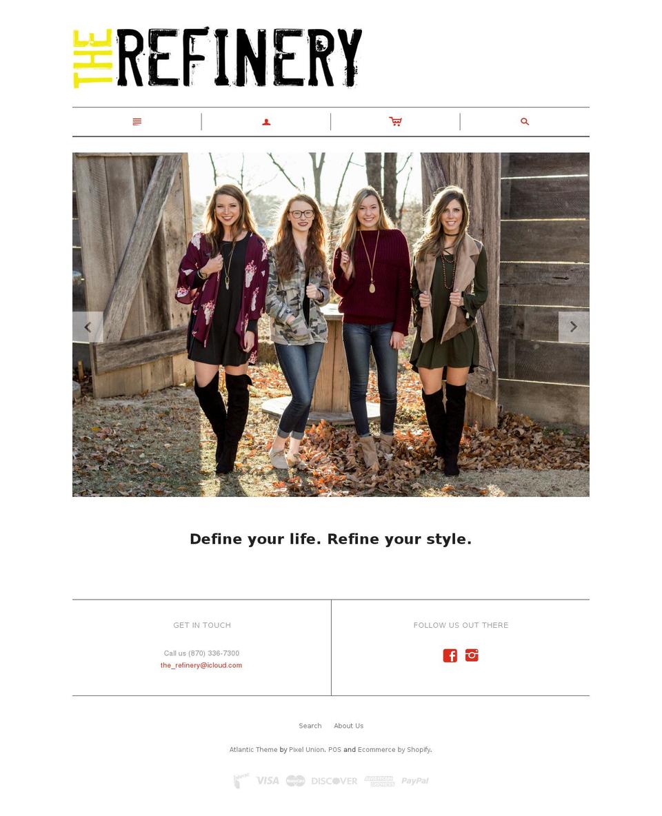 shop-therefinery.com shopify website screenshot