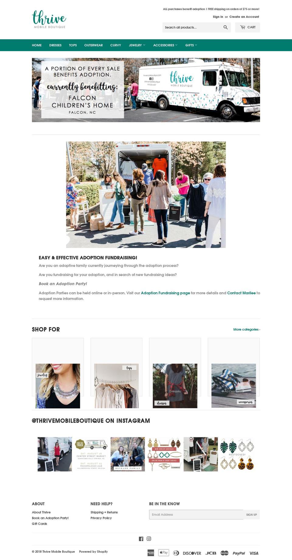 shop-thrive.com shopify website screenshot