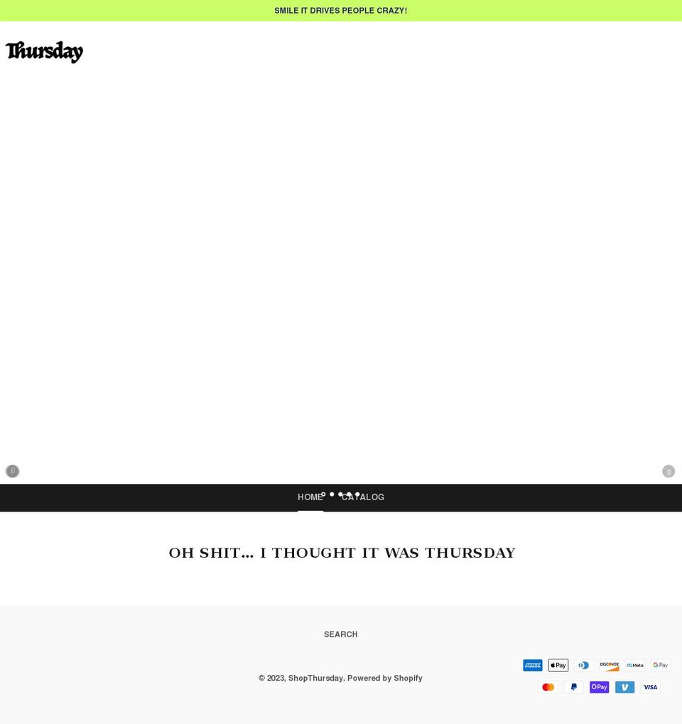 shop-thursday.com shopify website screenshot
