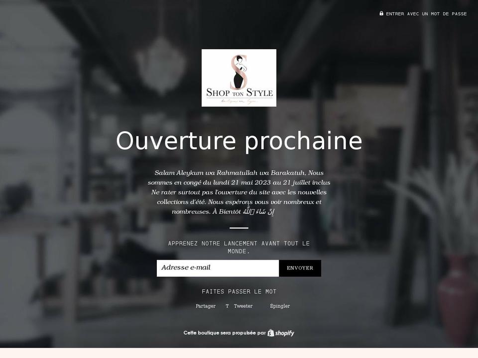 shop-tonstyle.com shopify website screenshot