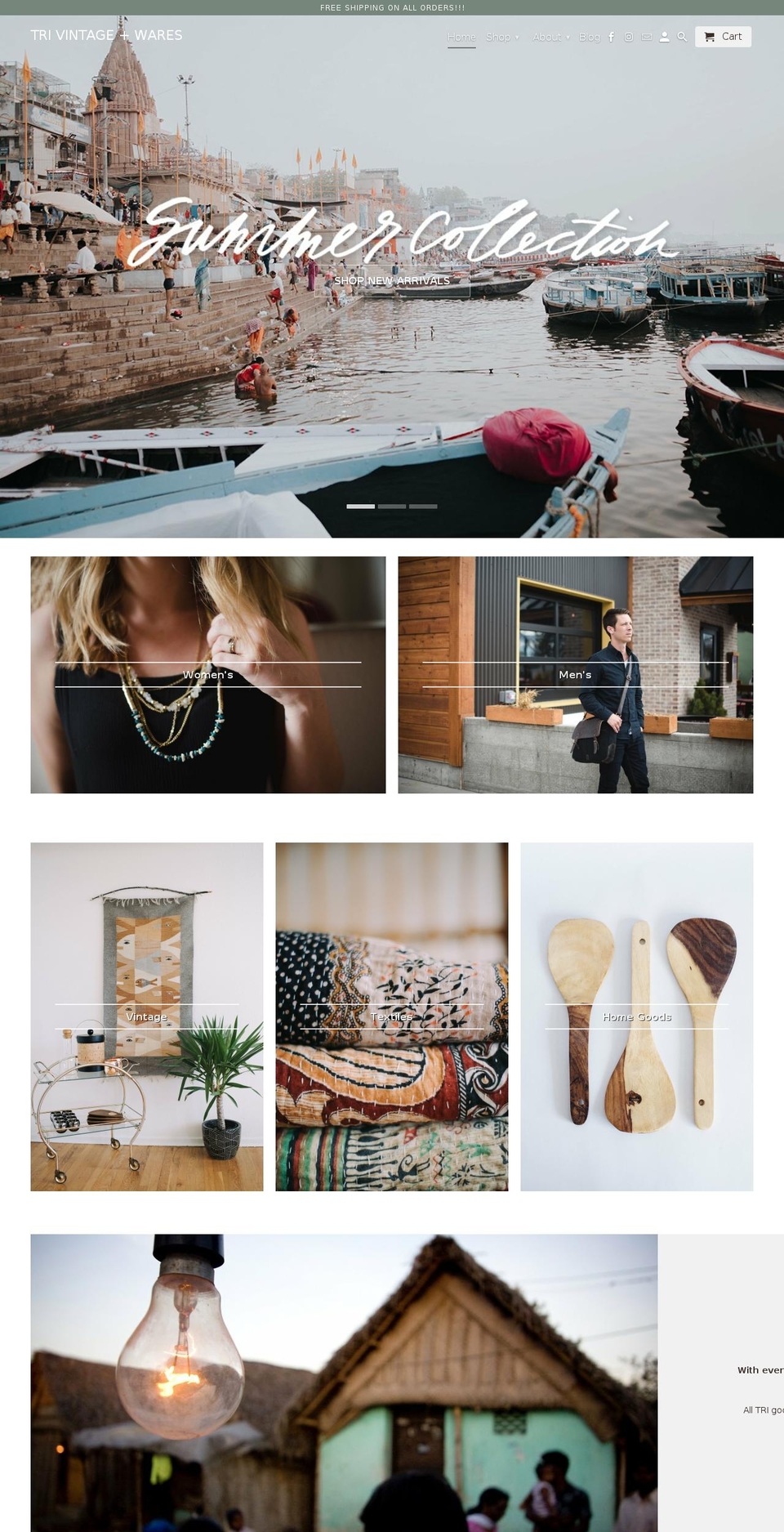 TRI Vintage + Wares Shopify theme site example shop-tri.com