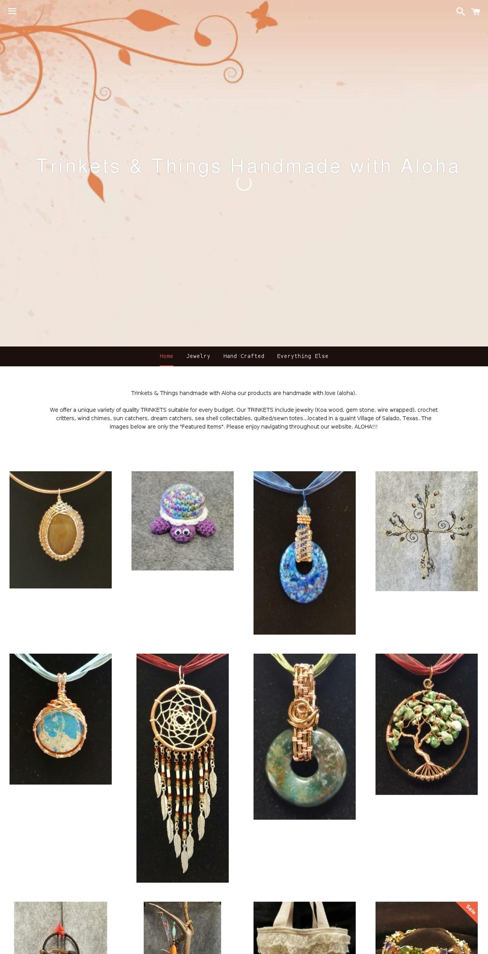 shop-trinkets.com shopify website screenshot