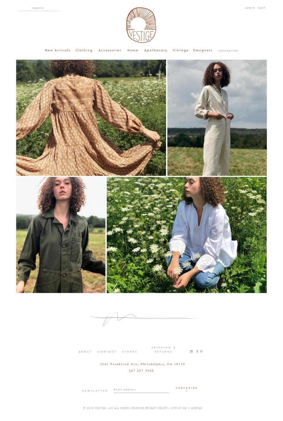 shop-vestige.com shopify website screenshot
