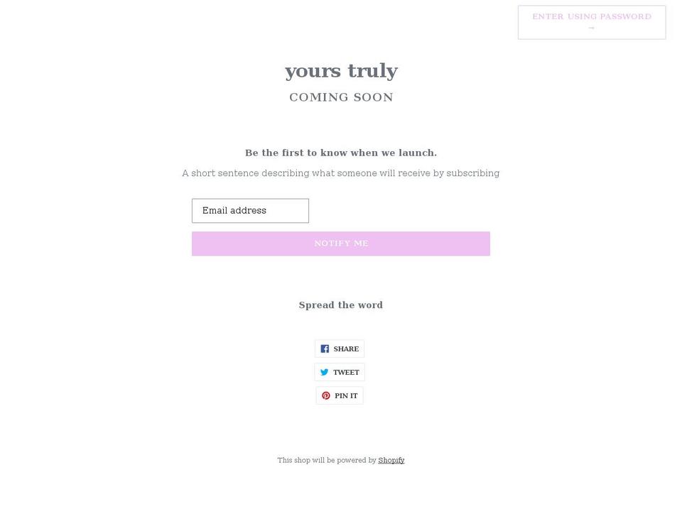 shop-yourstruly.com shopify website screenshot