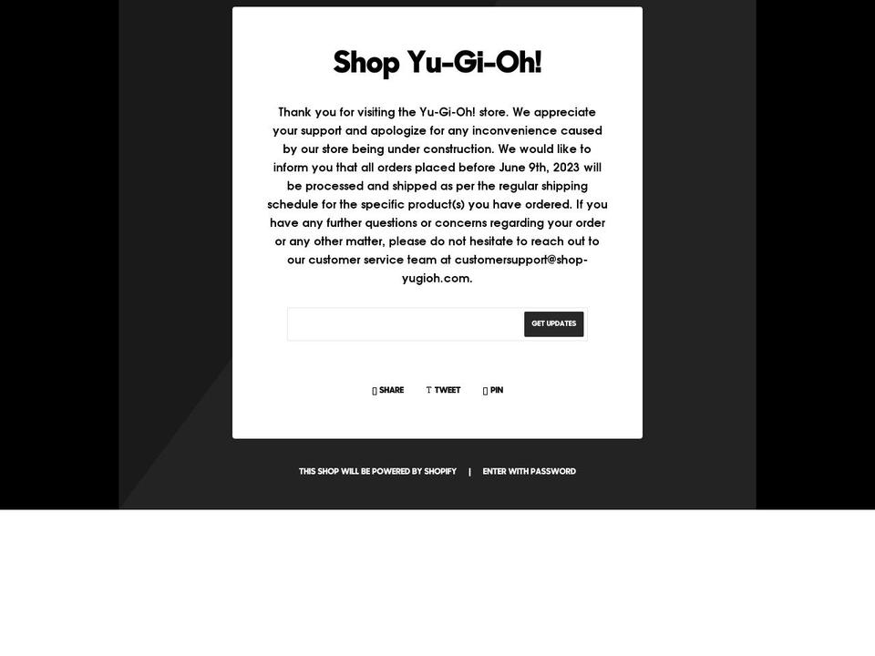 DEVELOPMENT with Installments message Shopify theme site example shop-yu-gi-yo.com