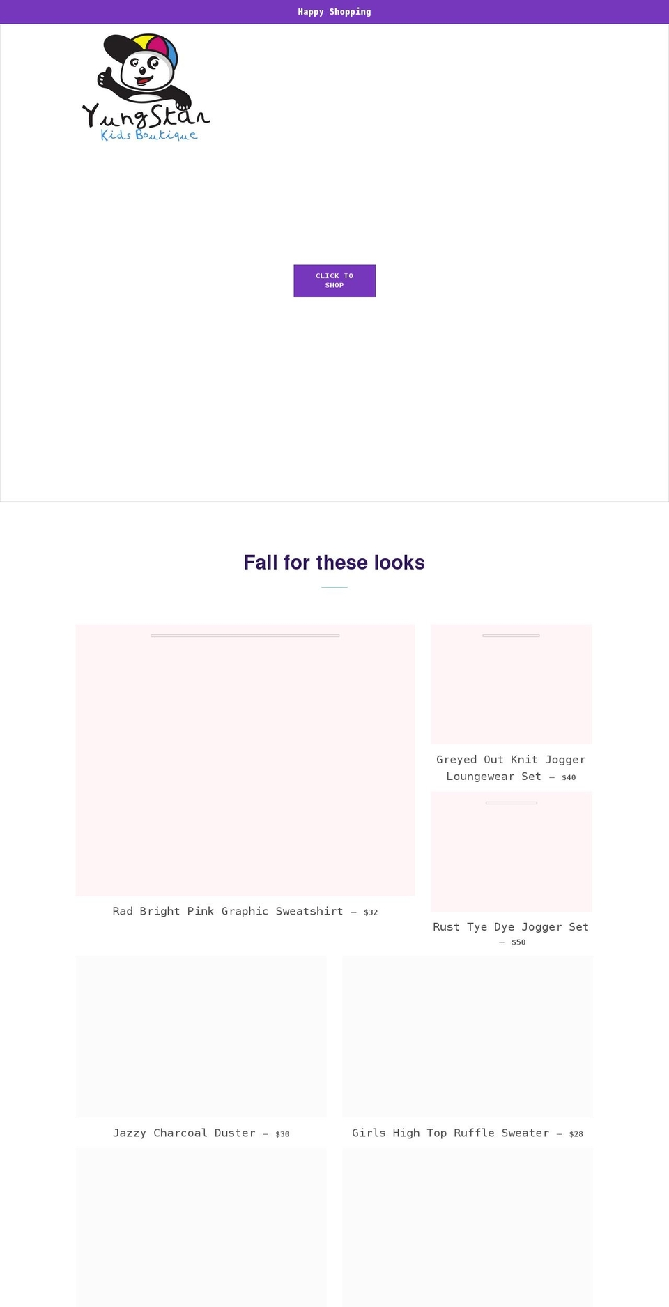 shop-yungstar.com shopify website screenshot