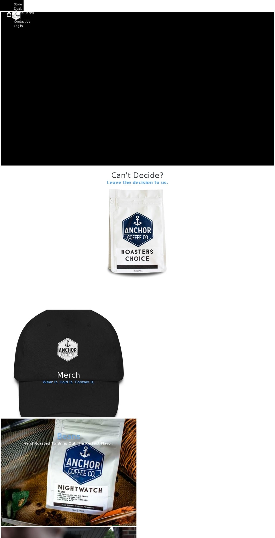 shop.anchorcoffeeco.com shopify website screenshot