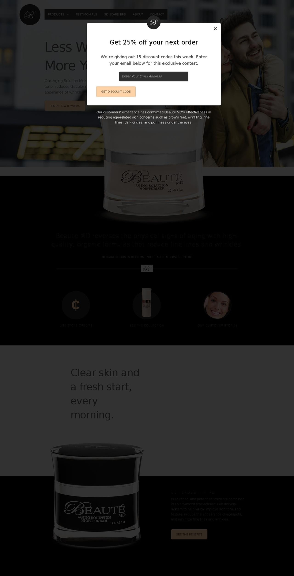 shop.beautemd.com shopify website screenshot