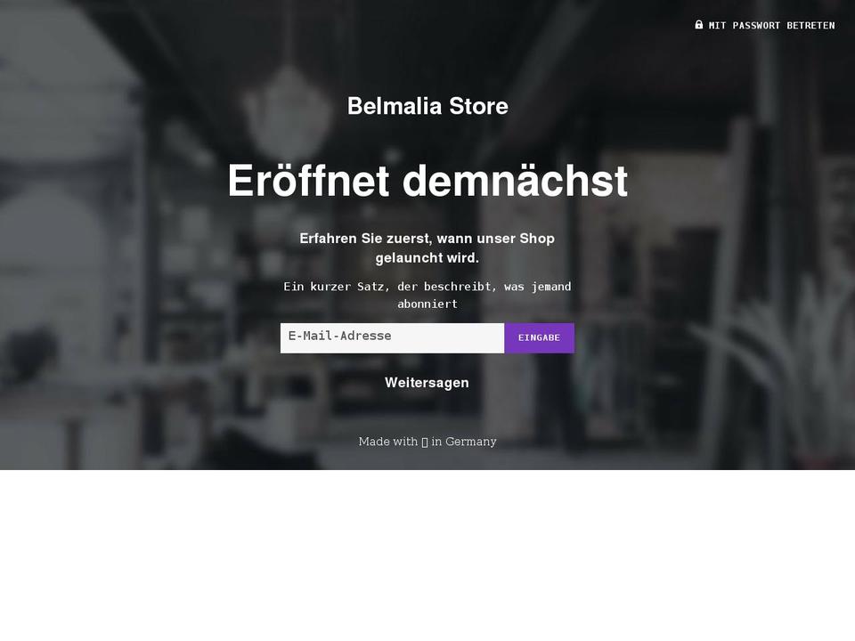 shop.belmalia.de shopify website screenshot