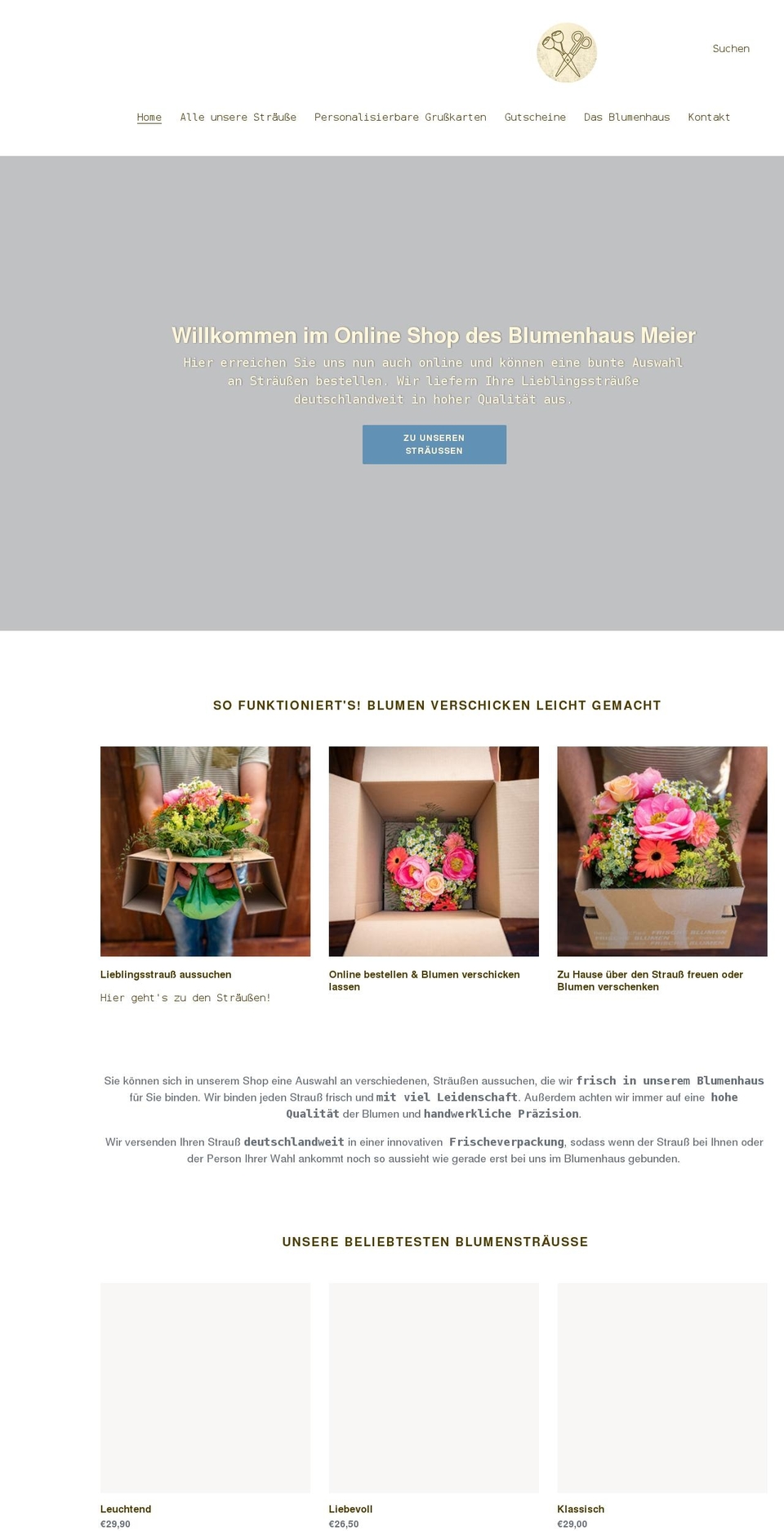 shop.blumenhaus-meier.de shopify website screenshot