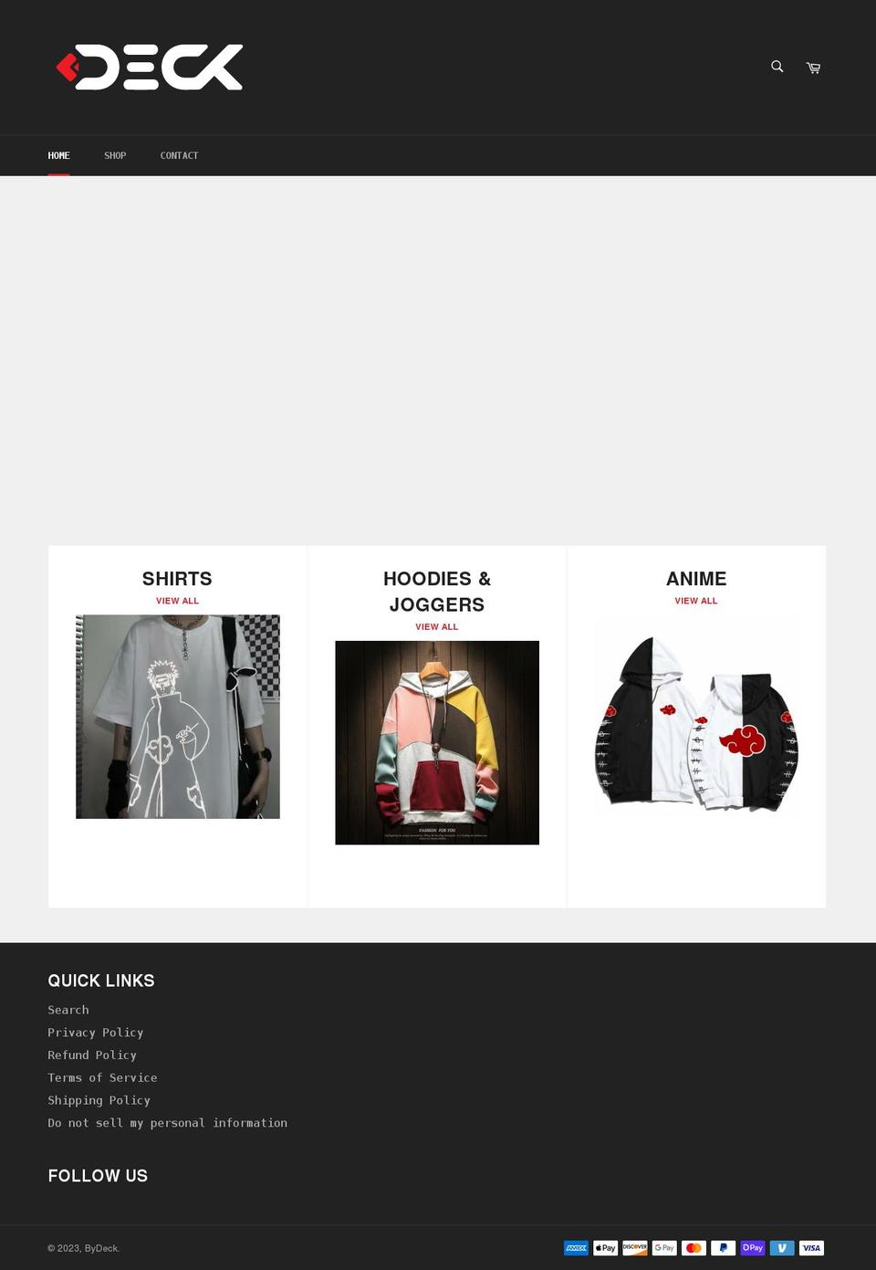 shop.bydeck.com shopify website screenshot