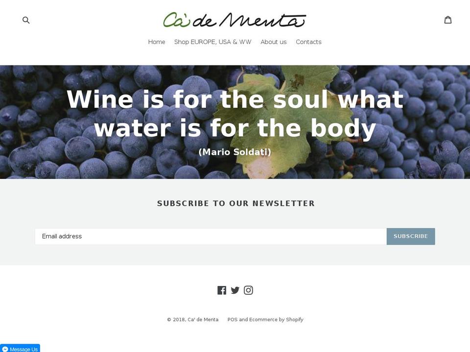 shop.cadementa.com — Shopify storefront screenshot