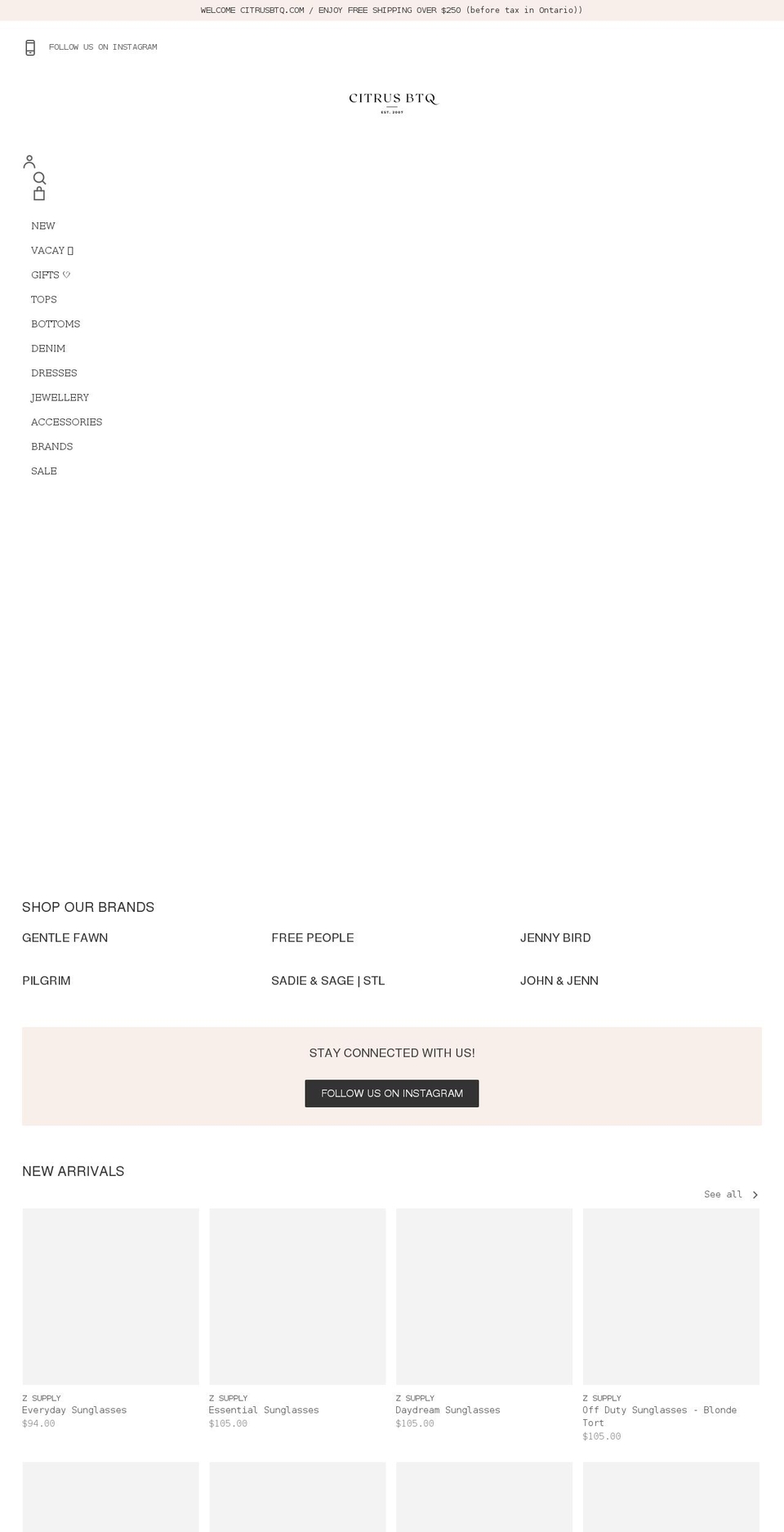 shop.citrusbtq.com shopify website screenshot