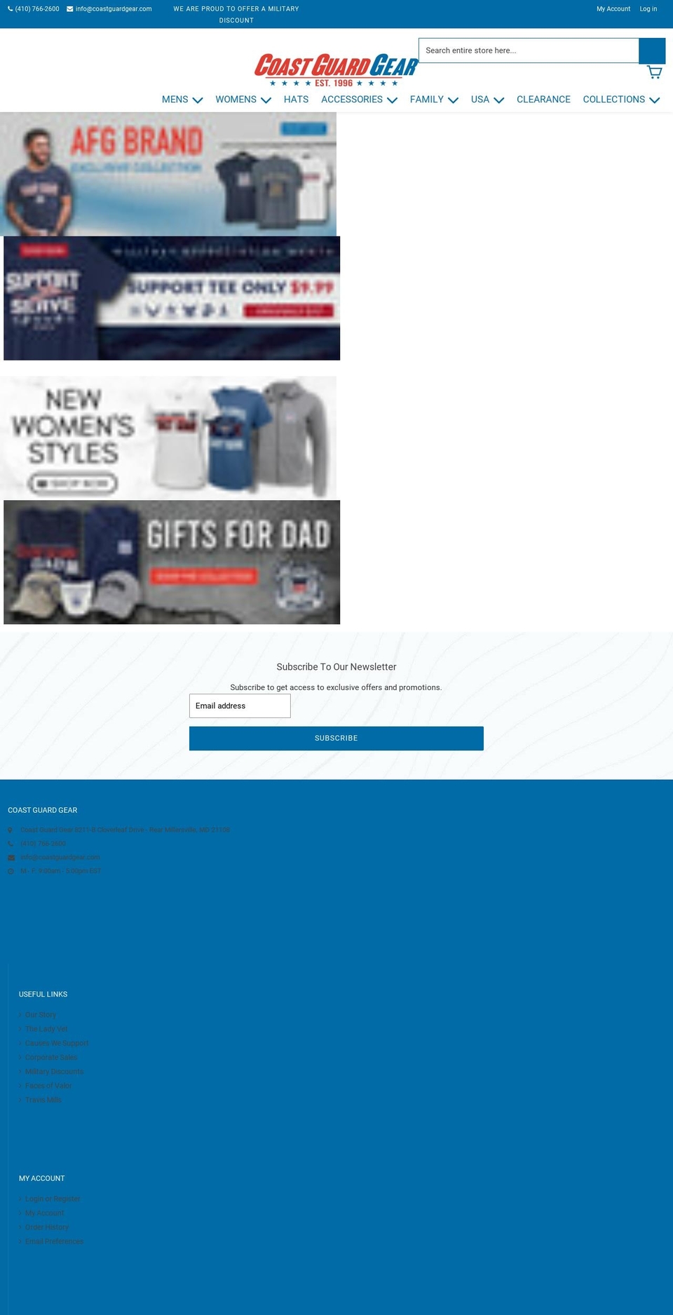 shop.coastguardgear.com shopify website screenshot