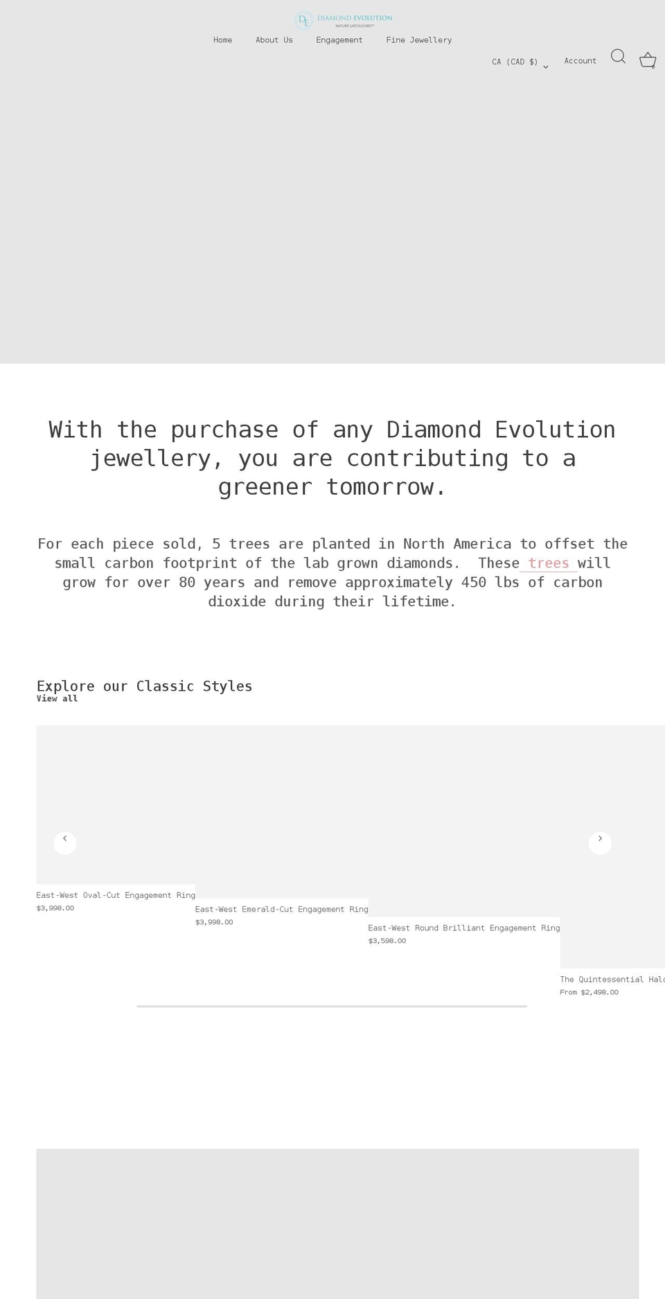 shop.diamondevolution.com shopify website screenshot