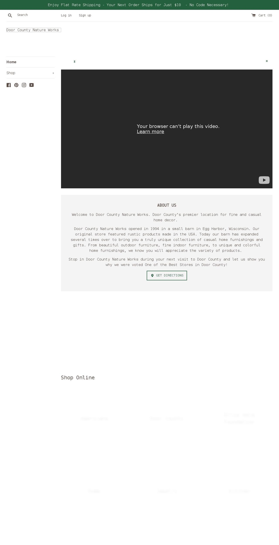 shop.doorcountynatureworks.com shopify website screenshot
