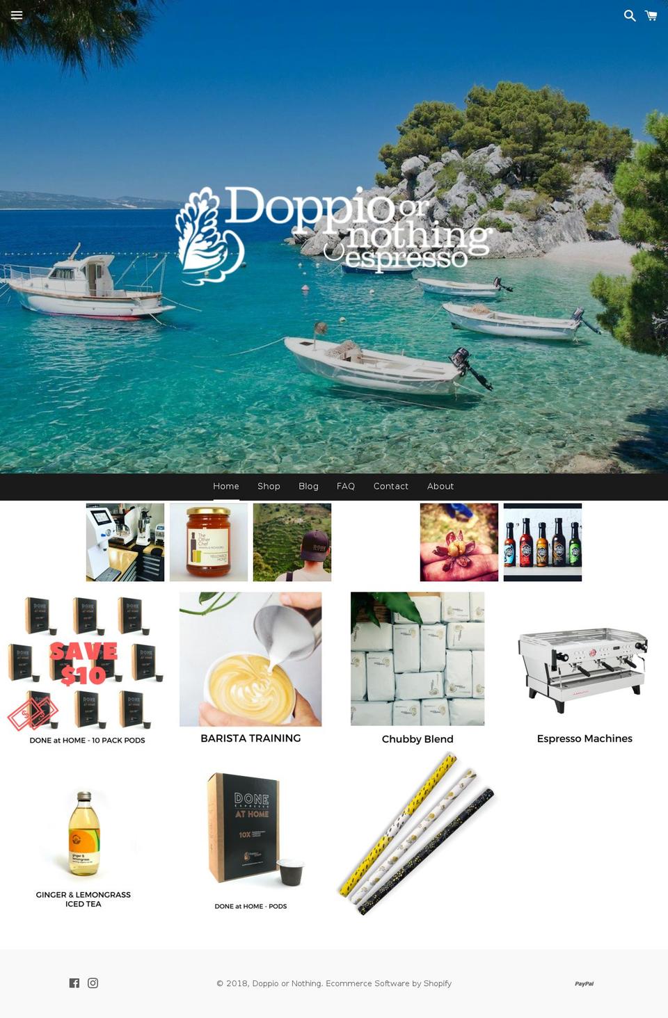 shop.doppioornothing.com.au shopify website screenshot