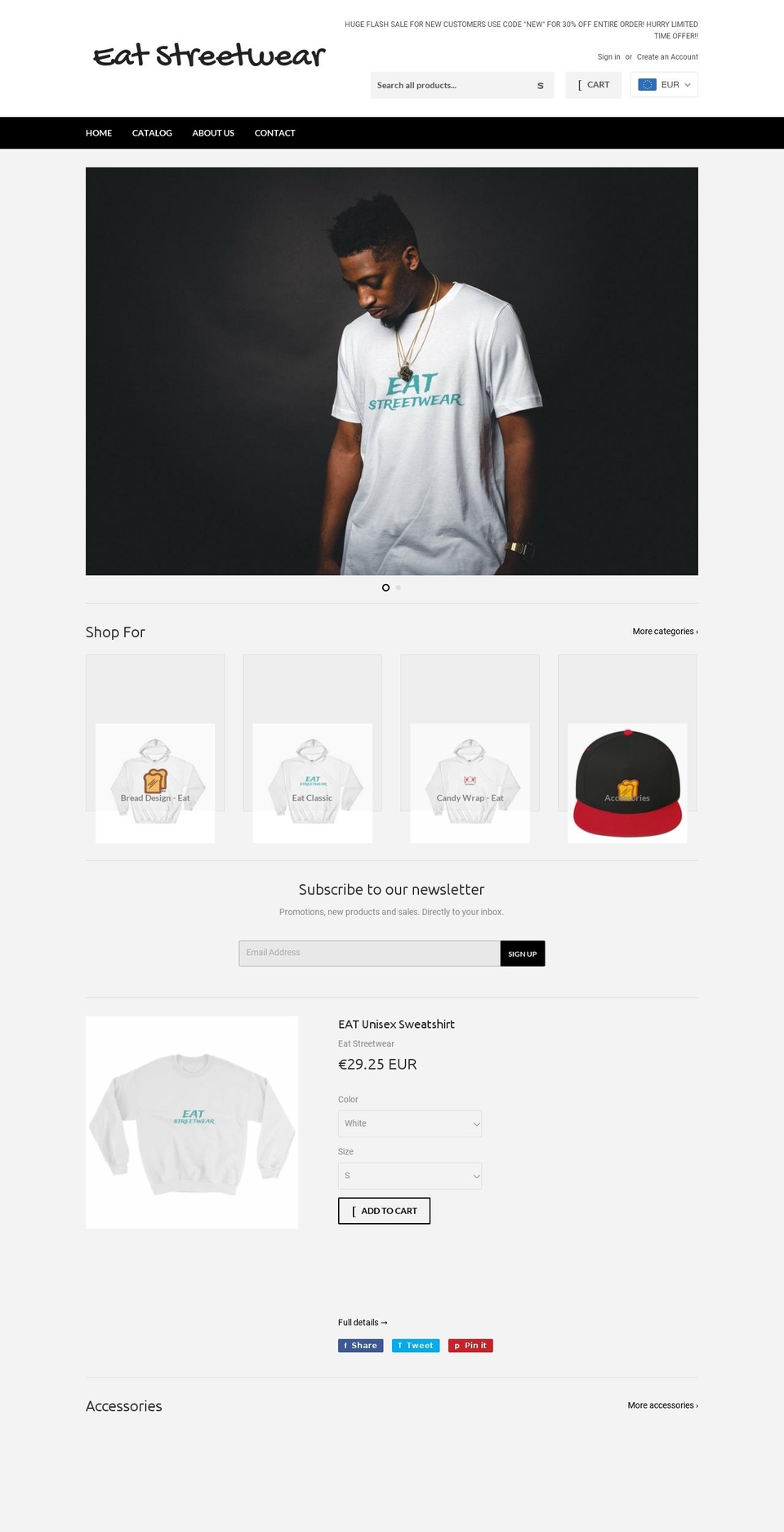shop.eatstreetwear.com shopify website screenshot