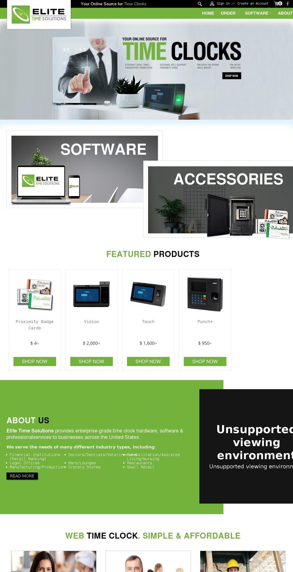 qeretail Shopify theme site example shop.elitetimesolutions.com