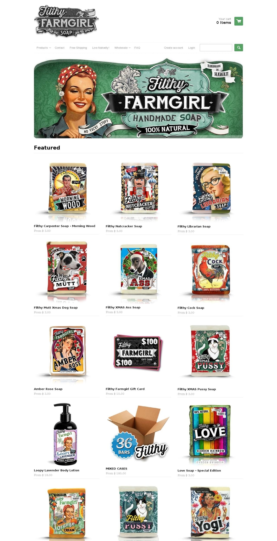 shop.filthyfarmgirl.com shopify website screenshot
