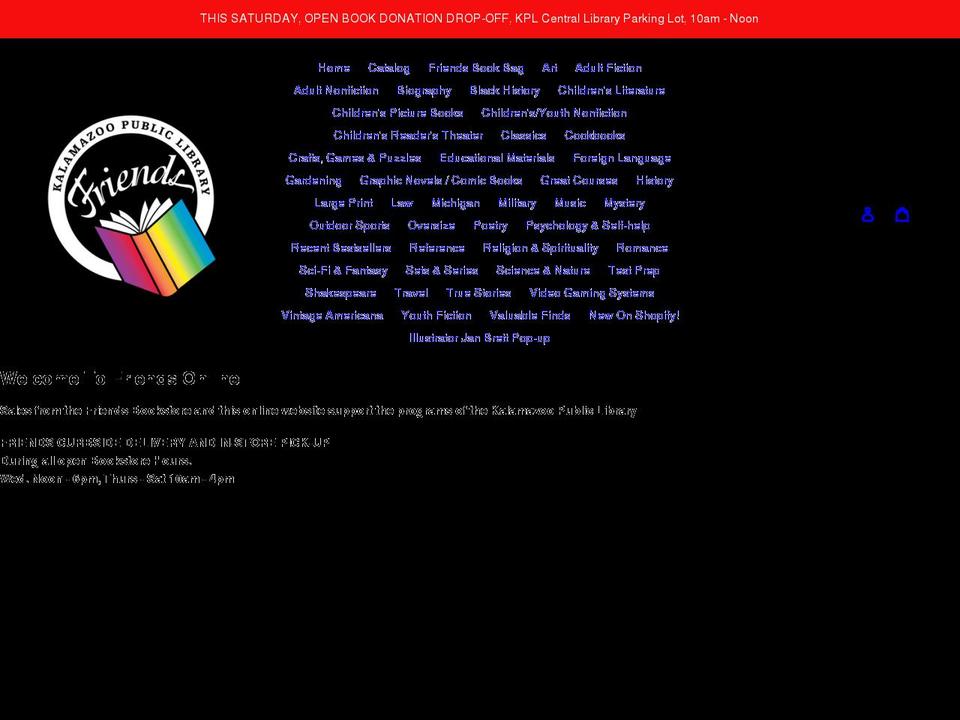 shop.friendsofkpl.org shopify website screenshot