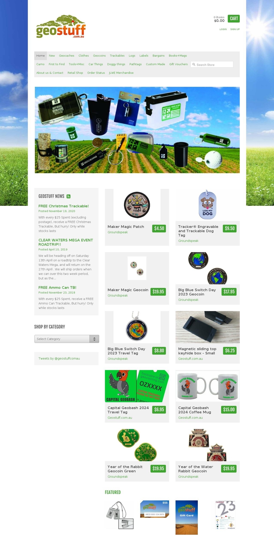 shop.geostuff.com.au shopify website screenshot